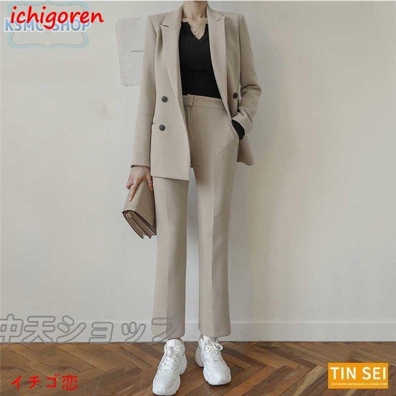 フォーマルパールパンツ 2点セット レディース ジャケット韓国 楽天市場】パンツスーツ レディース 2点セットパンツ スーツ