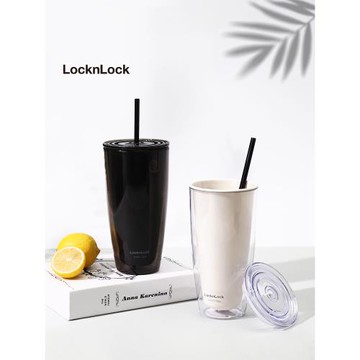 樂扣樂扣吸管杯馬卡龍簡約水杯女帶吸管ins風超大容量夏季高顏值