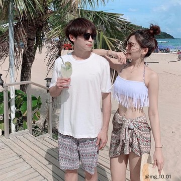 【SEASONS BIKINI】情侶流蘇波希米亞泳衣男款 -734