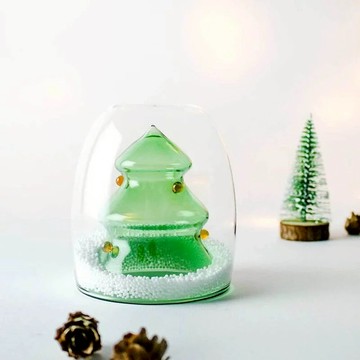 【Simple Zone】好玻 聖誕系列-聖誕樹雙層玻璃杯