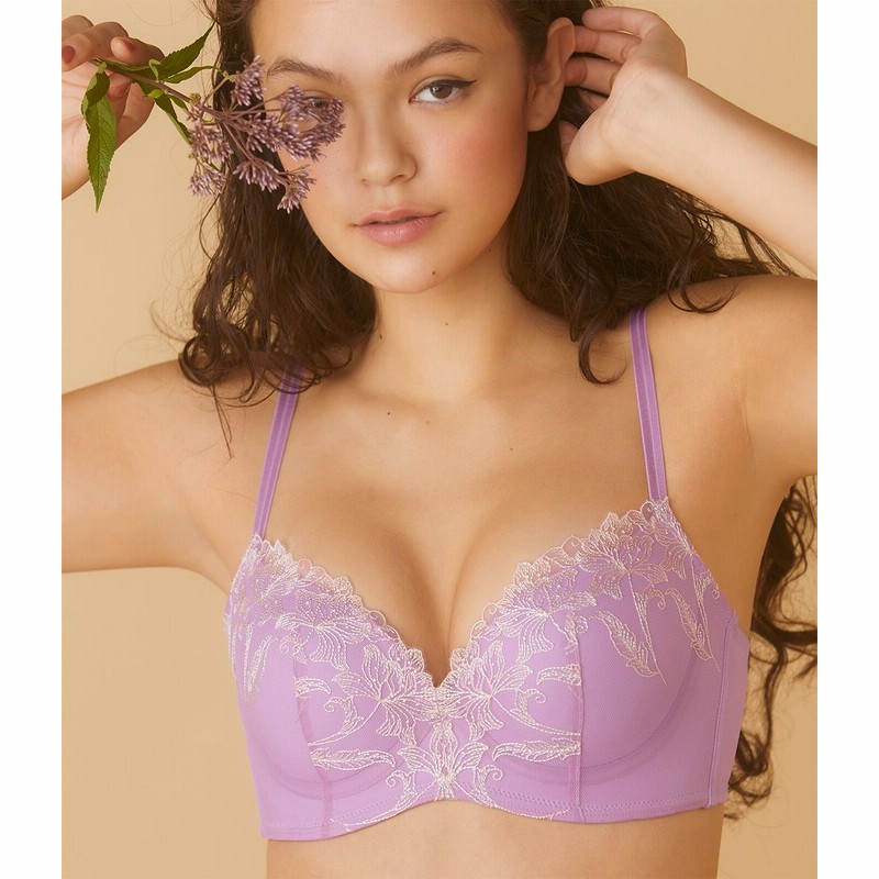 公式 ピーチ ジョン スマートブラフェザーフラワー パープル C65 レディース 下着 通販 Lineポイント最大1 0 Get Lineショッピング