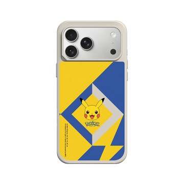 iPhone 17 Pro Max SolidX 貝殼灰 - 寶可夢 Pokemon - 幾何閃電-皮卡丘