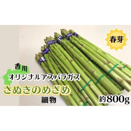 ふるさと納税 香川オリジナルアスパラガス「さぬきのめざめ春芽」細物　約800g 香川県観音寺市