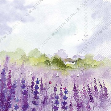 德國 IHR-33*33cm餐巾紙-薰衣草田