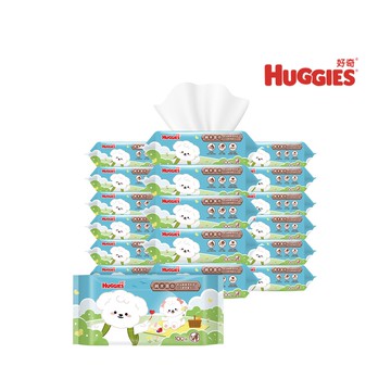 【HUGGIES 好奇】純水濕巾一般型 100抽x18包/箱 (可愛限定款)