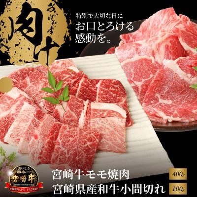 ふるさと納税 木城町 宮崎牛モモ焼肉400g　宮崎県産和牛小間切れ100g (木城町)