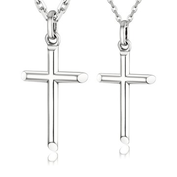 AchiCat．925純銀項鍊．無悔的愛．十字架．對鍊．單個．聖誕禮物．CS8087