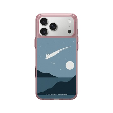 iPhone 17 Pro Max Clear (相機按鈕) 晶醺玫 - ilovedoodle (Lim Heng Swee) - Cat Landscape - Meteor 貓咪流星