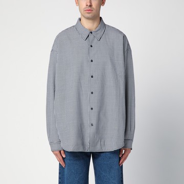 Wool blend checked shirt