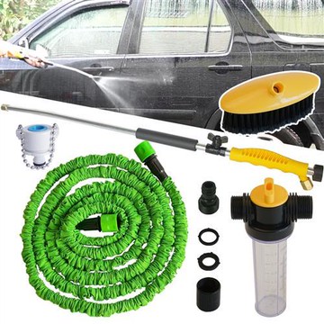 免插電強力高壓清潔水槍+3公尺伸縮水管