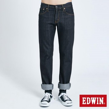 EDWIN 男裝 503 重磅五袋直筒牛仔長褲 (黑色)