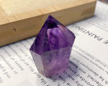 能量擺件 水晶柱 原礦  原石 招財消磁 紫水晶