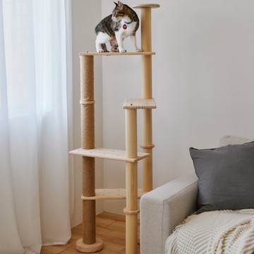 【M005S】MiCHA 夢工房 - 樂高概念貓跳台 - 幸福三角特別版