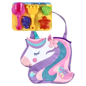 Stephen Joseph 沙灘收納包 含沙灘玩具  38 x 33cm  獨角獸