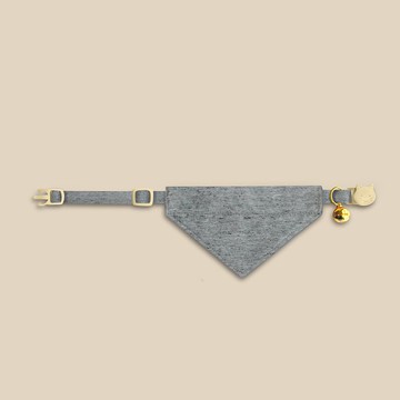 簡約手工定制貓項圈NewLife Grey Bandana Breakaway Cat Collar