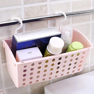 收納籃可掛置物籃塑料筐衛生間小長方形籃子掛式宿舍床頭掛鉤掛籃