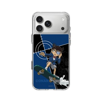 iPhone 17 Pro Max Clear Case（相機按鈕） 透明 - Detective Conan - 柯南與滑板