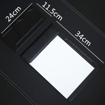 a4会议垫板夹本板商务垫板定制黑色写字垫板文件夹板皮会议室纸夹