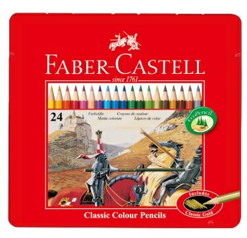 FABER-CASTELL油性色鉛筆24色/鐵盒115845【APP滿額下單10%點數(單一帳號最高5000點)】1/31止
