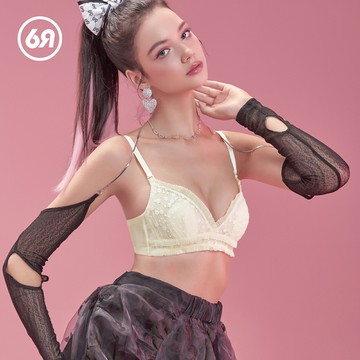 六只兔子內衣女夏薄法式三角杯兔耳杯顯瘦大胸性感少女無鋼圈文胸