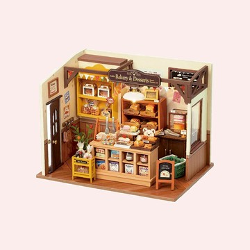 Robotime若態若客 貝卡的麵包店 立體DIY藝術屋 生日禮物 同學禮物