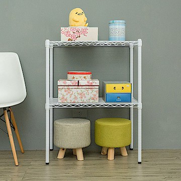 dayneeds 輕型 70x45x90cm二層鐵架(烤漆白) 波浪架/收納架/置物架