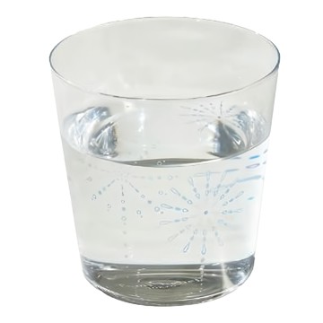 TOMI GLASS 富哨子 變色寬口水杯 300ml  仲夏花火 藍色 + 透明色  1個