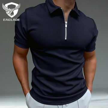 EAGLADE 海軍藍色男士 Polo T 恤男士彈力透氣 K11