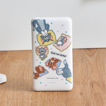 湯姆貓與傑利鼠睡姿貼紙亂花雙線快充10000mAh行動電源