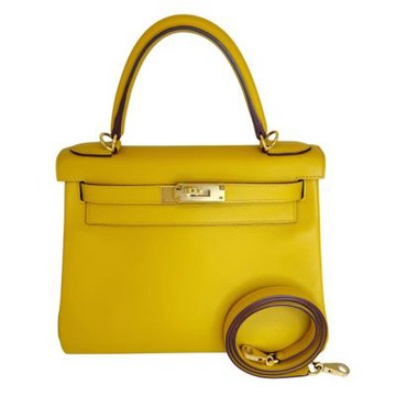 HERMES KELLY 28CM 琥珀黃 金釦 EVERCOLOR D刻