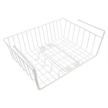 CAXXA 凱撒 廚下收納置物掛籃 + 8勾 大  烤漆白色  1組