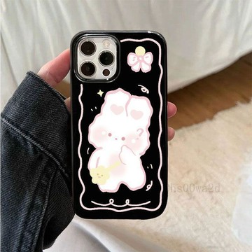 台灣出貨🚗生日禮物🎀星星小包兔兔 蘋果12手機殼iPhone14個性15PRO果凍14Plus軟殼11PRO保護殼