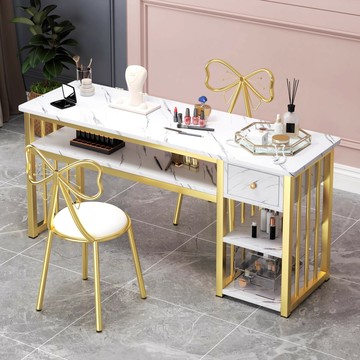 ns網紅美甲桌特價經濟型美甲店桌子椅子套裝日式輕奢雙人美甲臺