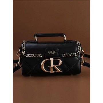 意大利官方正品MKEH新款重工繡花手提小方包鏈條包真皮斜挎腋下包