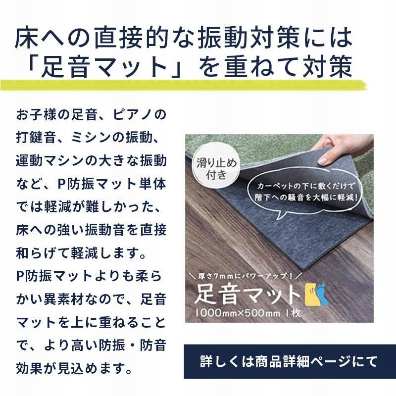 P防振マット　厚さ5mmタイプ 910mm×455mm P防振マット 厚さ5mmタイプ 910mm×455mm 1枚 | 防音専門ピアリビング
