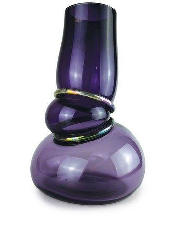 Vanessa Mitrani - Double Ring glass vase - unisex - glass - One Size - Purple