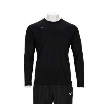 Mizuno 男款 黑色 吸汗速乾 透氣孔洞 抗紫外線 路跑 T恤 運動 休閒 長袖 J2TAC53609