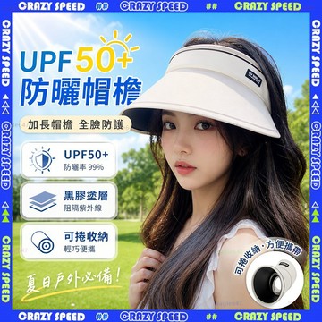 【狂速】無包裝隔日到 防曬帽 UPF50 全臉遮陽帽 空頂可摺疊登山帽 抗UV防潑水 海灘騎車 夏季女帽 下殺 UPF5
