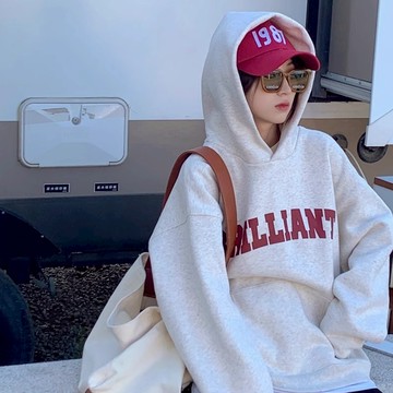簡約韓系連帽t 秋冬新款 寬鬆男女同款上衣