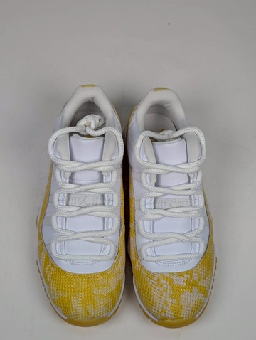 微瑕疵-左右腳鞋面色差 AH7860-107 W7.5 Air Jordan 11 Low W "Yellow Snakeskin" 黃金蟒 蛇皮 女鞋 男女段