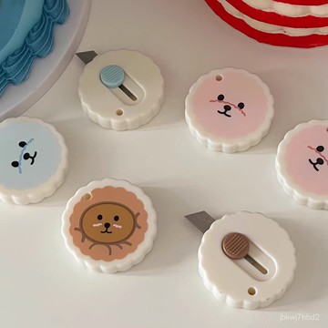 臺灣🚍8H出🉑可愛小狗迷你少女心小號美工刀mini拆快遞神器裁紙刀小刀防傷手