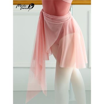 小茉莉舞蹈裙側系帶芭蕾舞裙成人女半身裙紗裙一片裙練功服飄逸