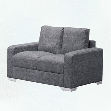 文創集 西拉灰耐磨皮革二人座沙發椅-150x85x90cm免組