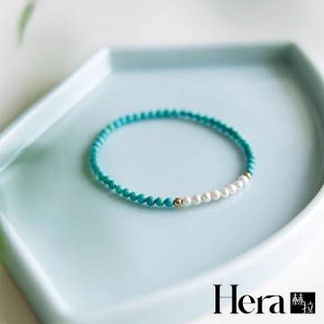 【HERA 赫拉】綠松石極細小珍珠手串手鍊 H115010707