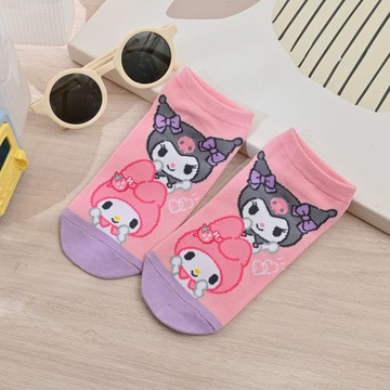 酷洛米與美樂蒂直版襪(粉)-多尺寸任選