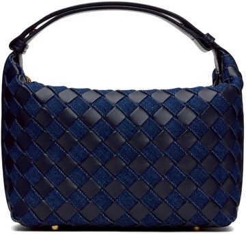 Bottega Veneta 海军蓝 & 蓝色迷你 Wallace 单肩包