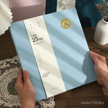 臺灣8H出🌈人生的25號底片覆膜粘貼式相冊簡約創意diy手工影集畢業紀念冊