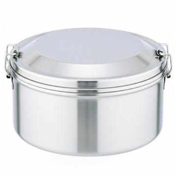 OSAMA 王樣 圓形雙層不鏽鋼便當盒 18-8不鏽鋼 14cm  不鏽鋼  1個