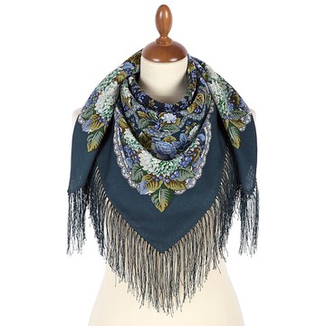 正品帕夫洛沃帕薩德俄羅斯披肩絲巾 柔軟 100% 羊毛 89x89 公分 1920-1