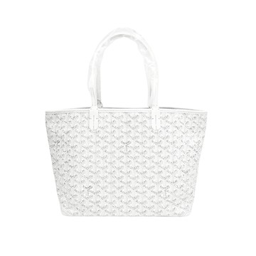 Goyard Artois PM 小號 帆布拉鍊肩背托特包(白)